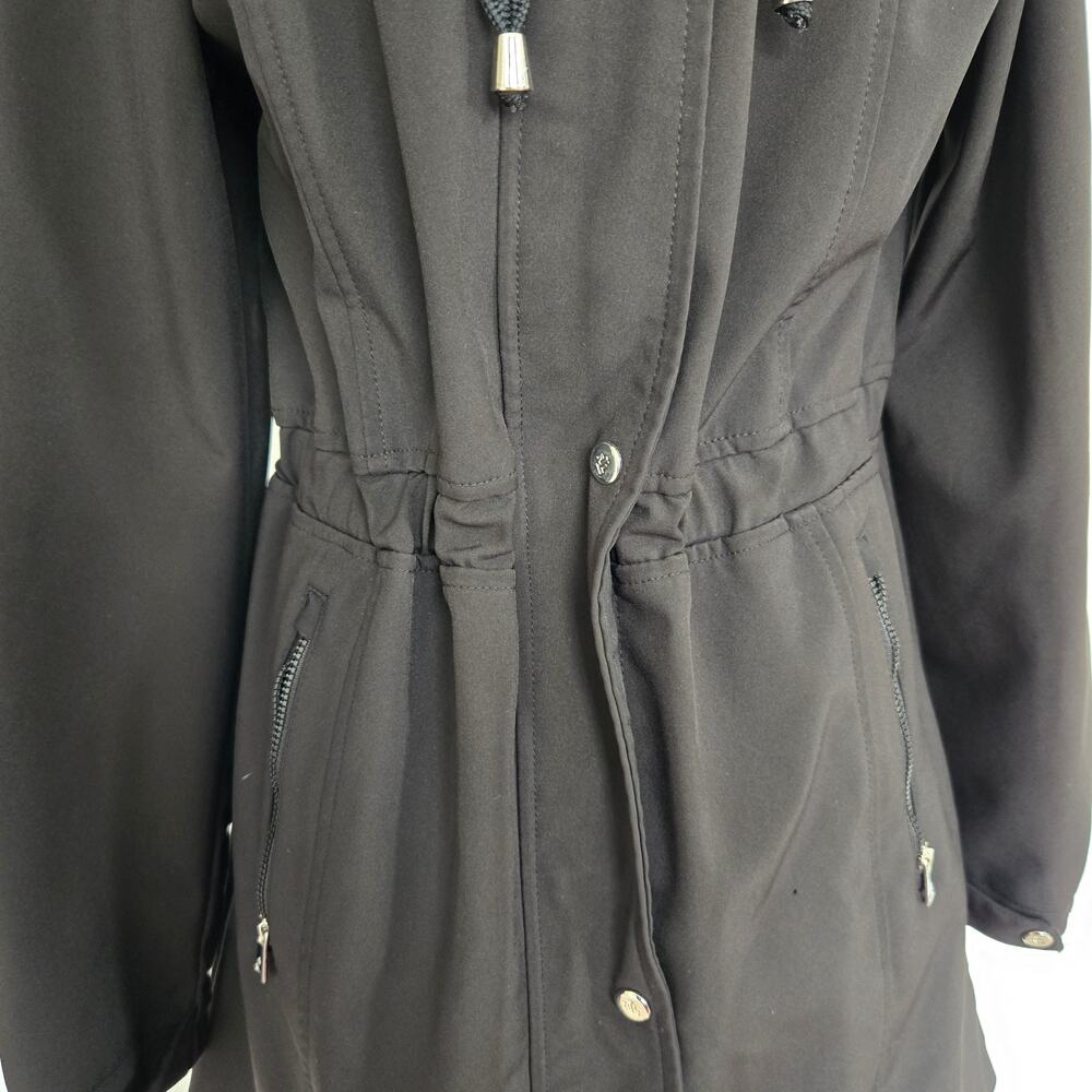 Lauren Ralph Lauren Stylish Hooded Soft Shell Anorak Raincoat Black Women Small - Picture 6 of 14